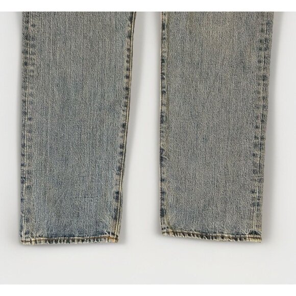 Levis Jeans 501 Men's Jeans Blue Denim Straight Leg Button Fly Size 35x30 - Picture 2 of 12